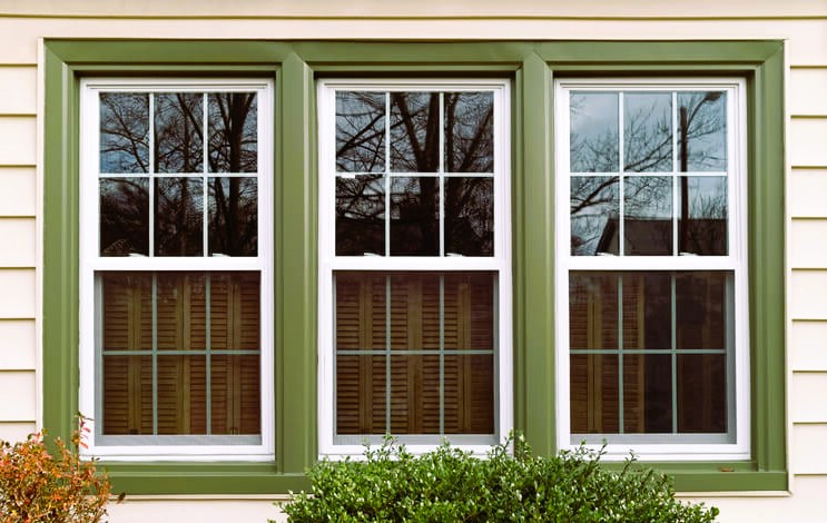 Eco-friendly windows with curtains